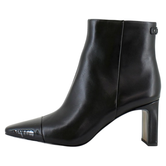 Sam Edelman Saige Womens Black Leather Ankle Booties Heeled Size 6.5 New - Picture 4 of 11